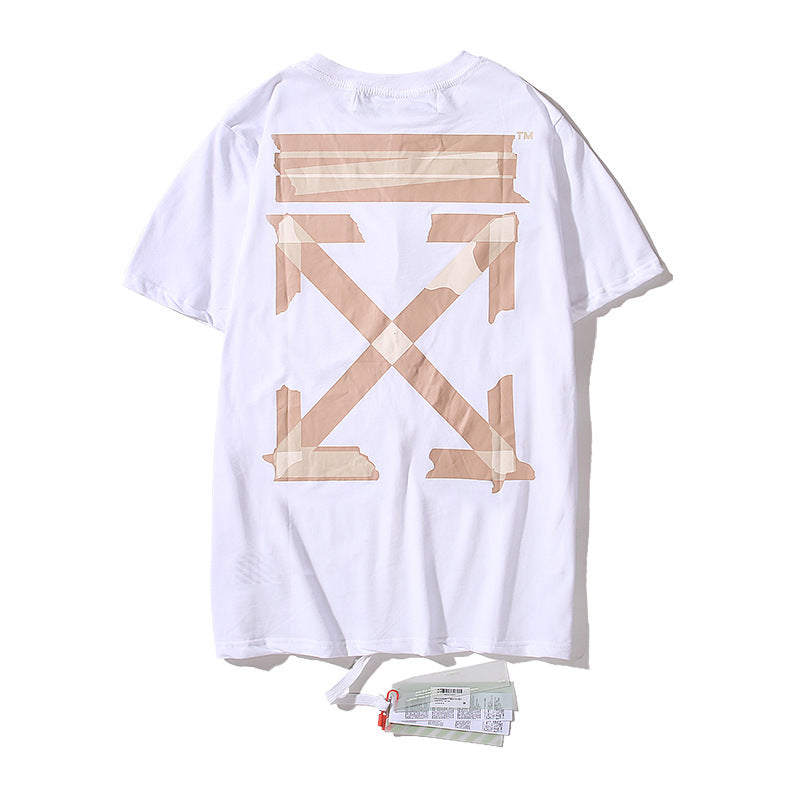 Off White Arrow Graphic Print Short Sleeve Tee Streetwear Unisex