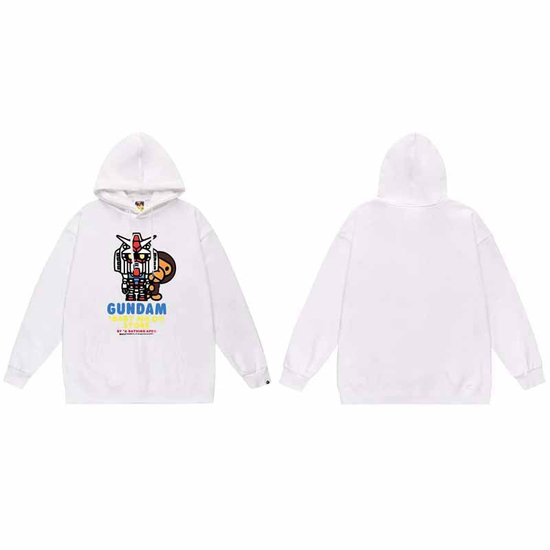 BAPE Hoodie Baby Milo Ape Head Multi Graphic Street Fleece Pullover