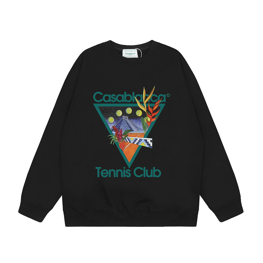 Casablanca Graphic Print Crew Neck French Terry Sweatshirt Unisex