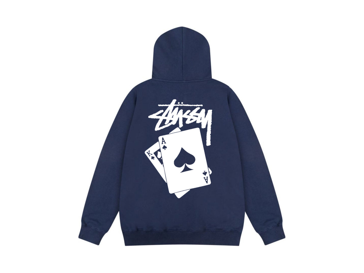 Stussy Zip Up Hoodie Multi Graphic Letter Print Streetwear Jacket