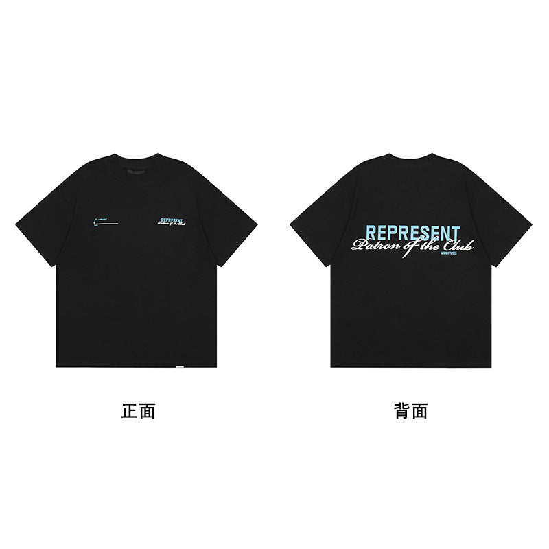 Represent Shark Washed Graphic Oversized Tee Streetwear Unisex