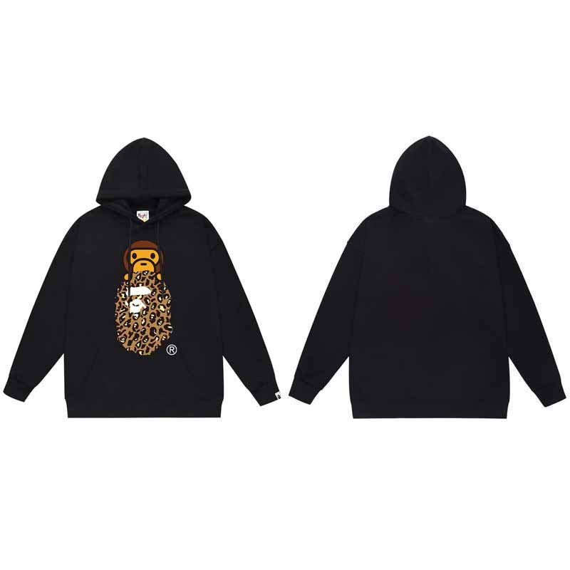 BAPE Hoodie Baby Milo Ape Head Multi Graphic Street Fleece Pullover