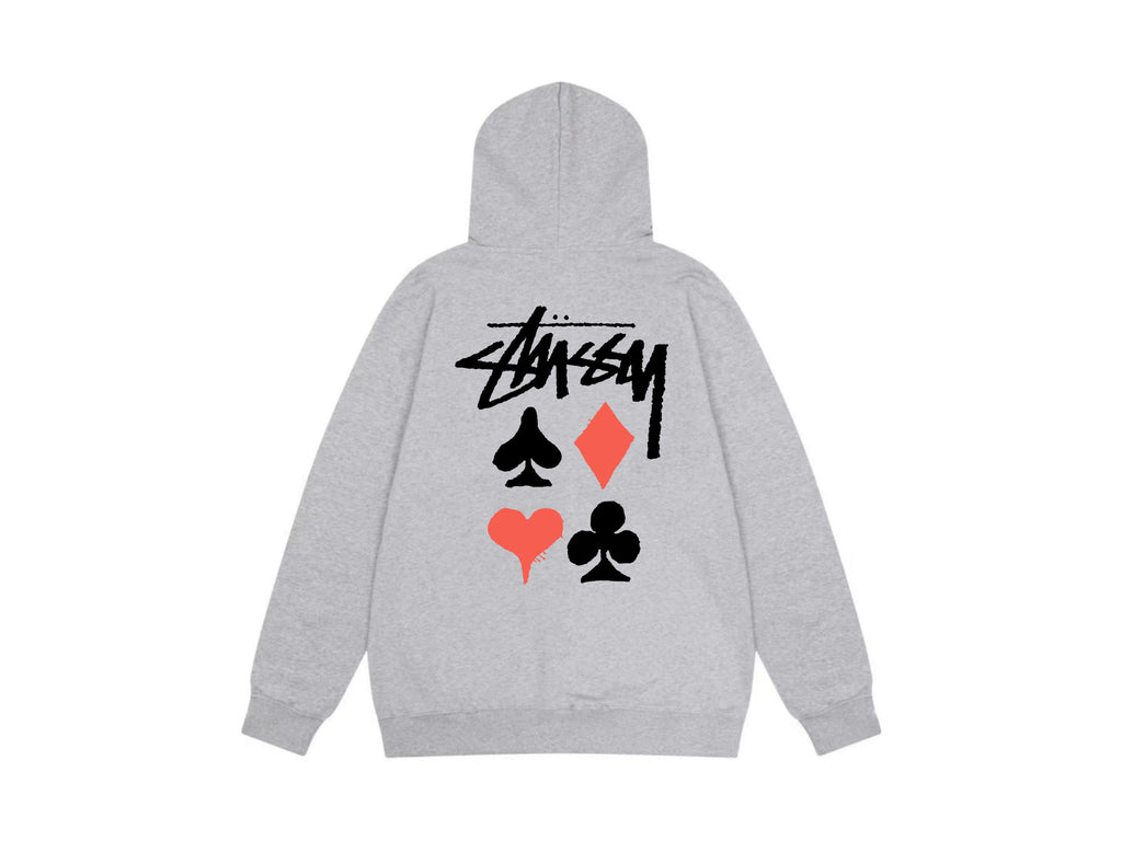 Stussy Zip Up Hoodie Multi Graphic Letter Print Streetwear Jacket