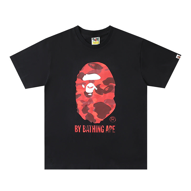 2026 New BAPE Ape Head Graphic Tee Loose Couple Short Sleeve T-Shirt