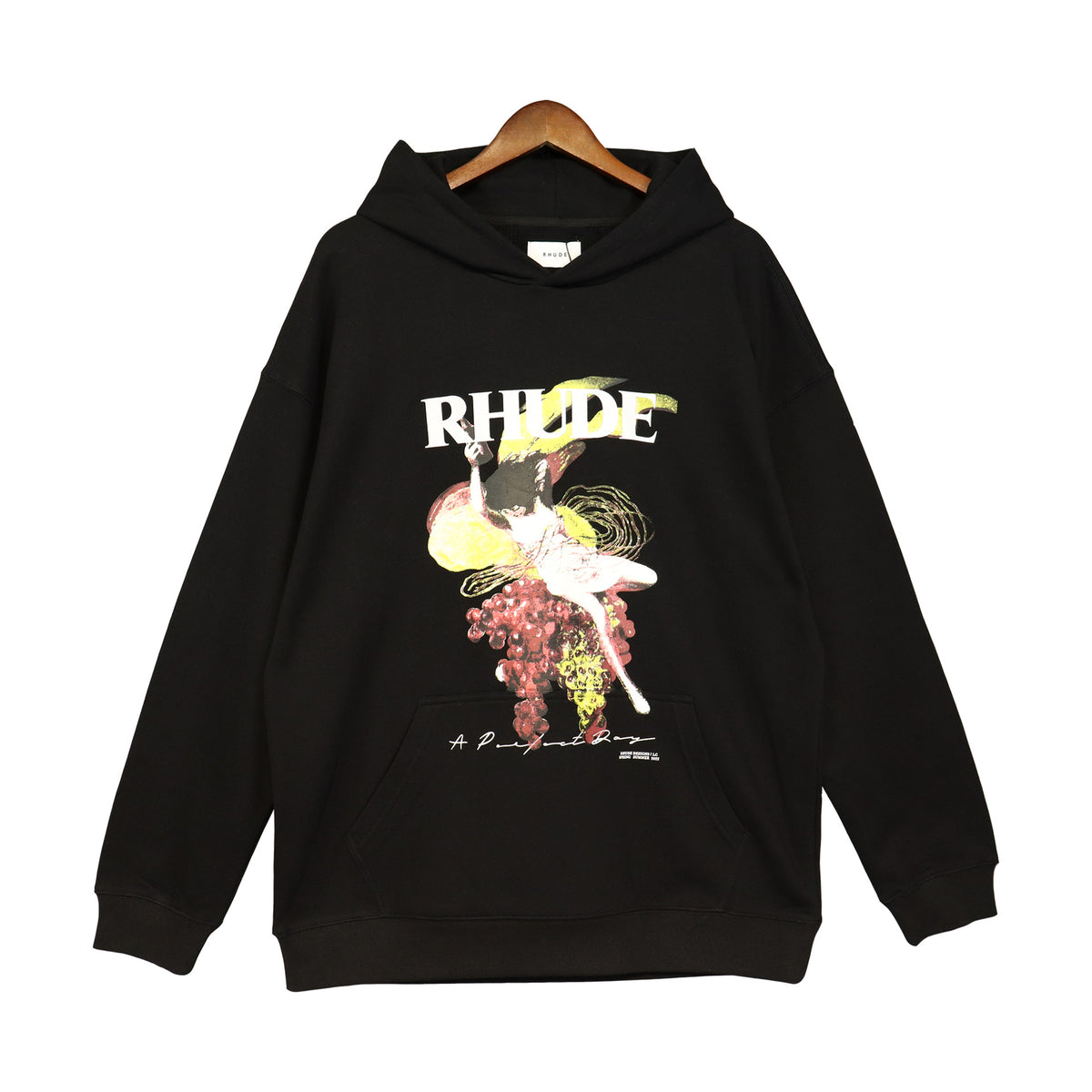Rhude Cartoon Letter Hoodie Streetwear Cotton Pullover Sweatshirt