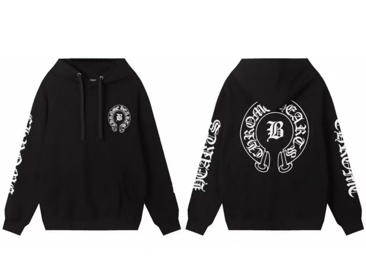 Chrome Hearts Gothic Graphic Print Pullover Hoodie Streetwear Unisex