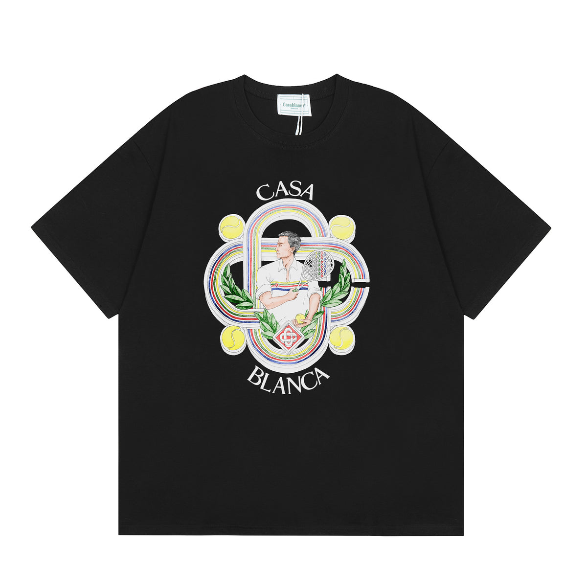 Casablanca Multi‑Artwork Vintage Graphic Oversized Tee Streetwear