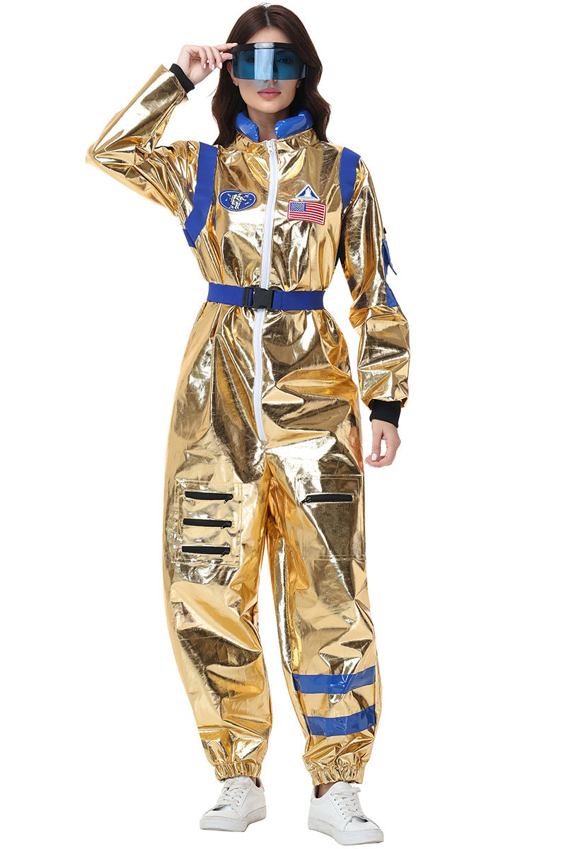 Halloween Women Astronaut Space Suit Cosplay Pilot Jumpsuit Party Sets