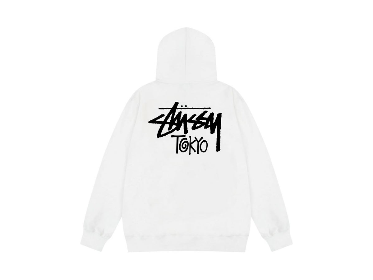 Stussy Zip Up Hoodie Multi Graphic Letter Print Streetwear Jacket