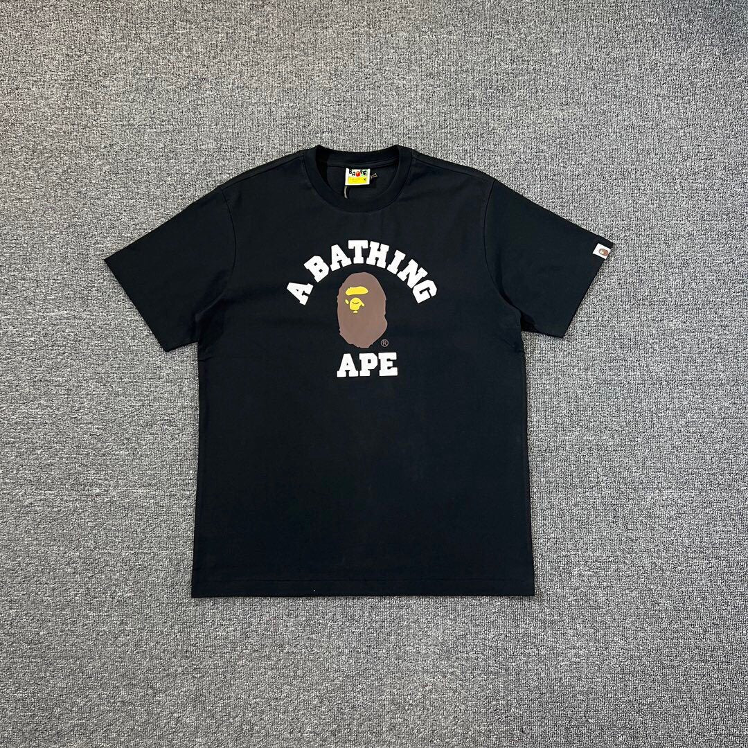 BAPE Classic Camo Ape Head Letter Print Loose Unisex Casual T-Shirt