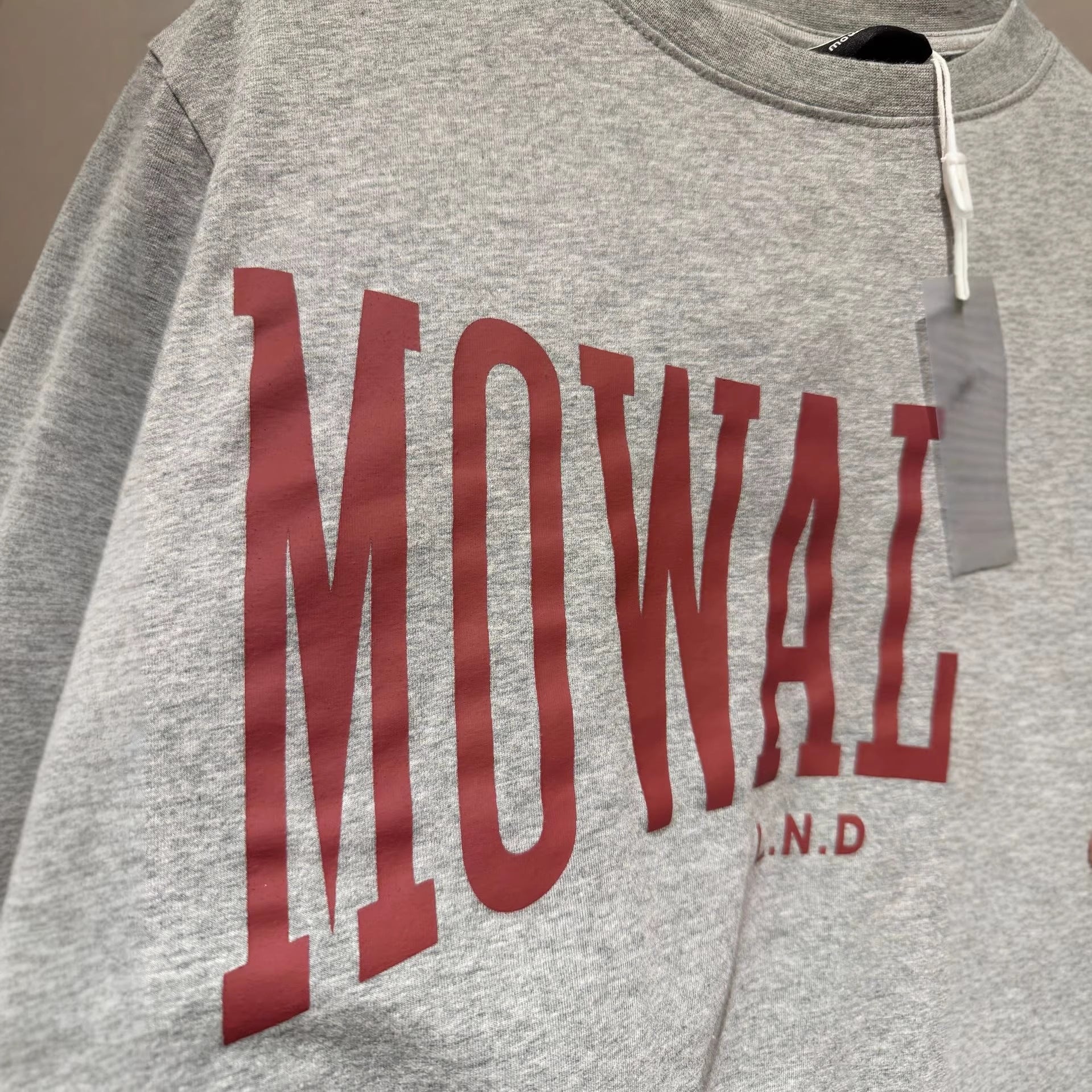 Mowalola Vintage Varsity Letter Print Crew Neck Unisex T Shirt