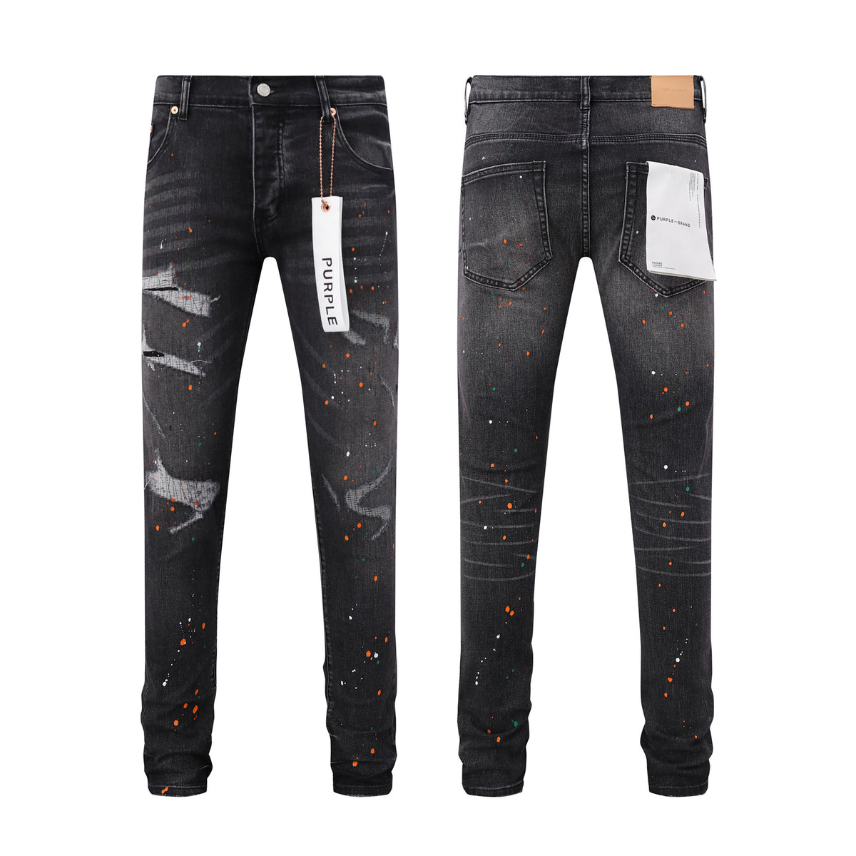 Purple Brand Paint Splash Loose Denim Jeans Unisex