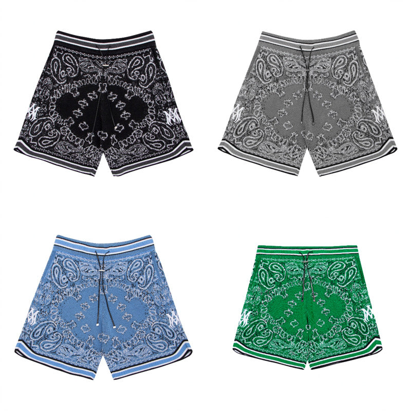 Amiri Paisley Jacquard Knit Casual Shorts