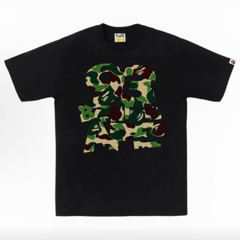 Bape Multi‑Graphic Ape Head Oversized Tee Streetwear Unisex