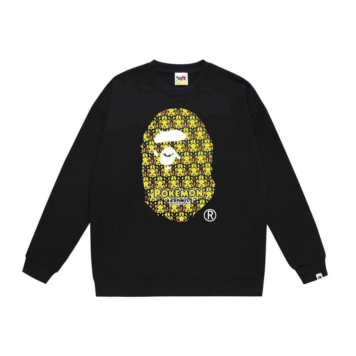 BAPE Crewneck Sweatshirt Ape Head Multi Graphic Street Pullover