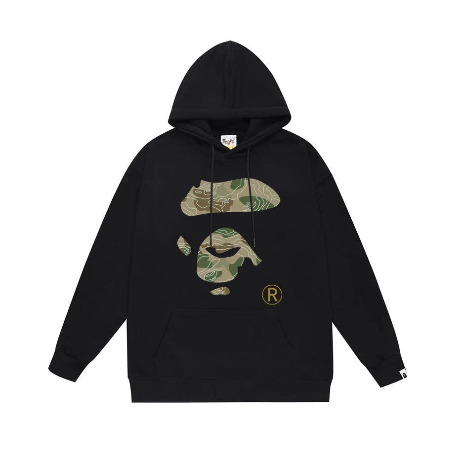 BAPE Hoodie Multi Camo Ape Head Print Street Fleece Pullover