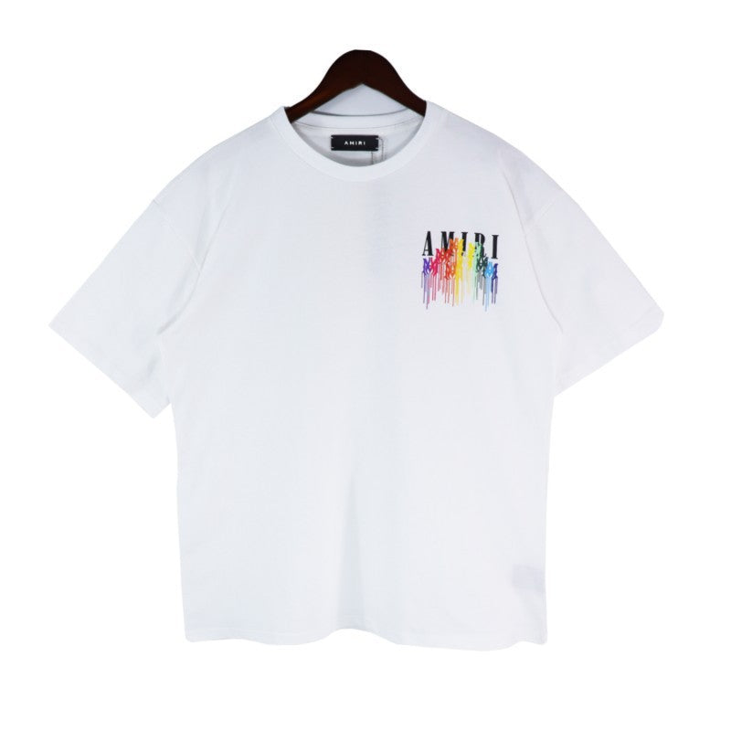 Amiri Multi‑Pattern Letter Graphic Oversized Tee Streetwear Unisex