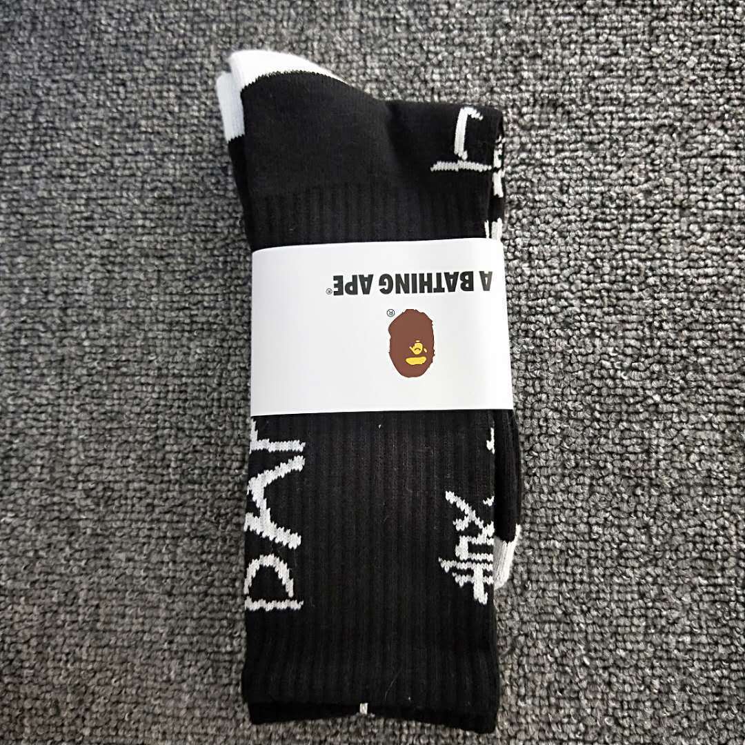 BAPE Ape Head Crew Socks Multi Graphic Prints