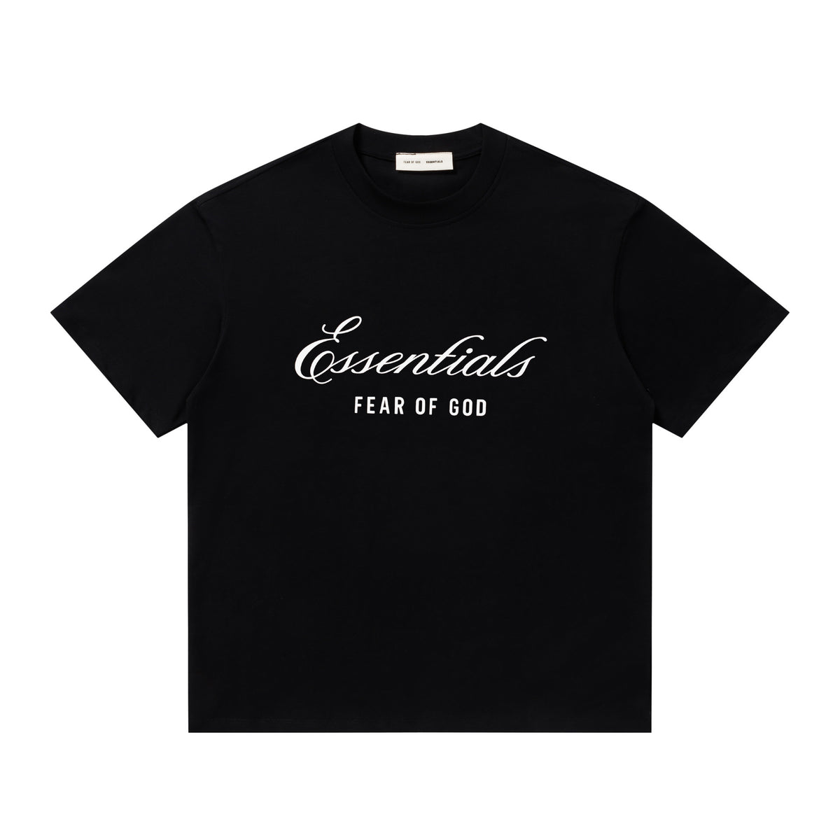 Fear Of God Essentials Signature Script Letter Print Tee Streetwear