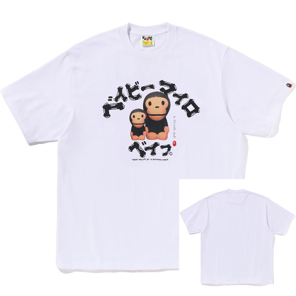 BAPE Shark Ape Head Camo Print Crew Neck Short Sleeve T‑Shirt Unisex