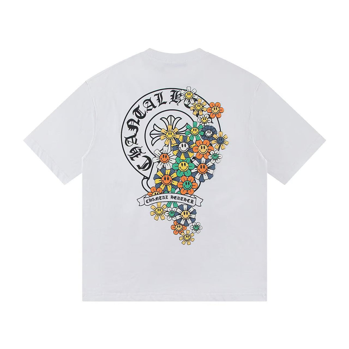 Chrome Hearts Horseshoe Cross Print Short Sleeve Tee Unisex