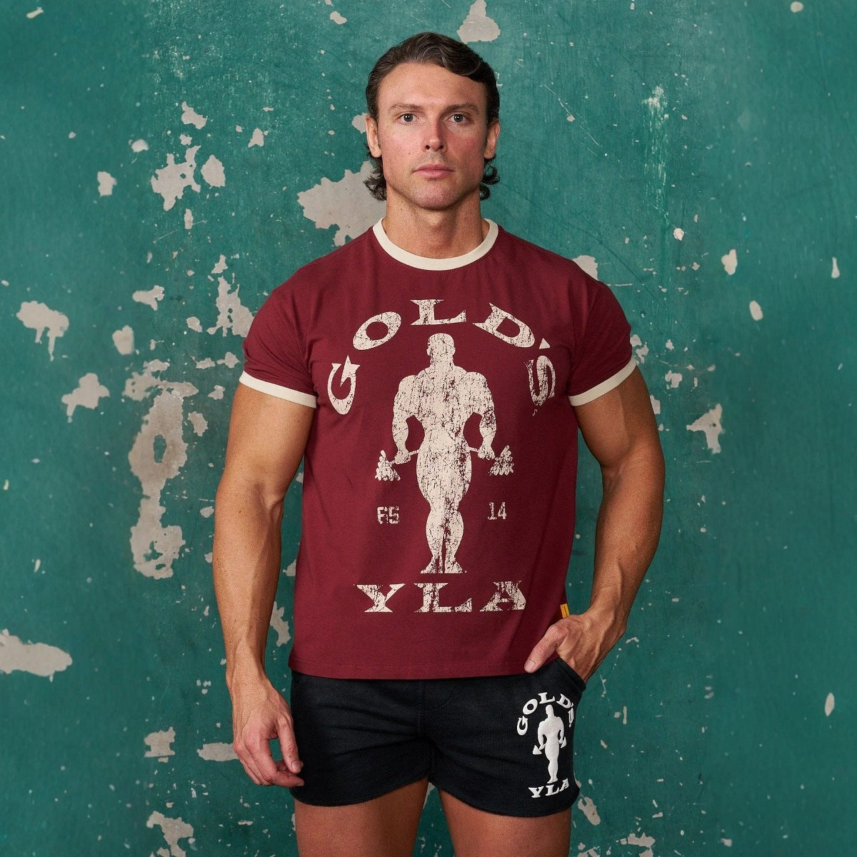 YOUNGLA 4009 Golds Gym Ringer Tees