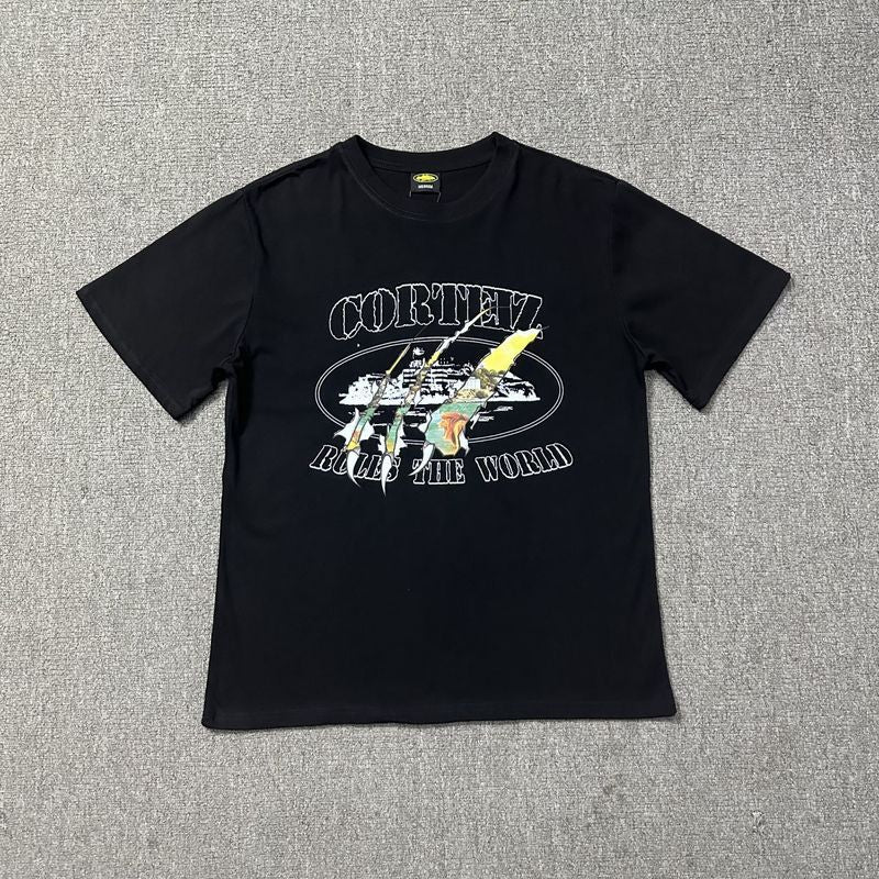 Corteiz Logo Letter Print Crew Neck Short Sleeve T‑Shirt Unisex