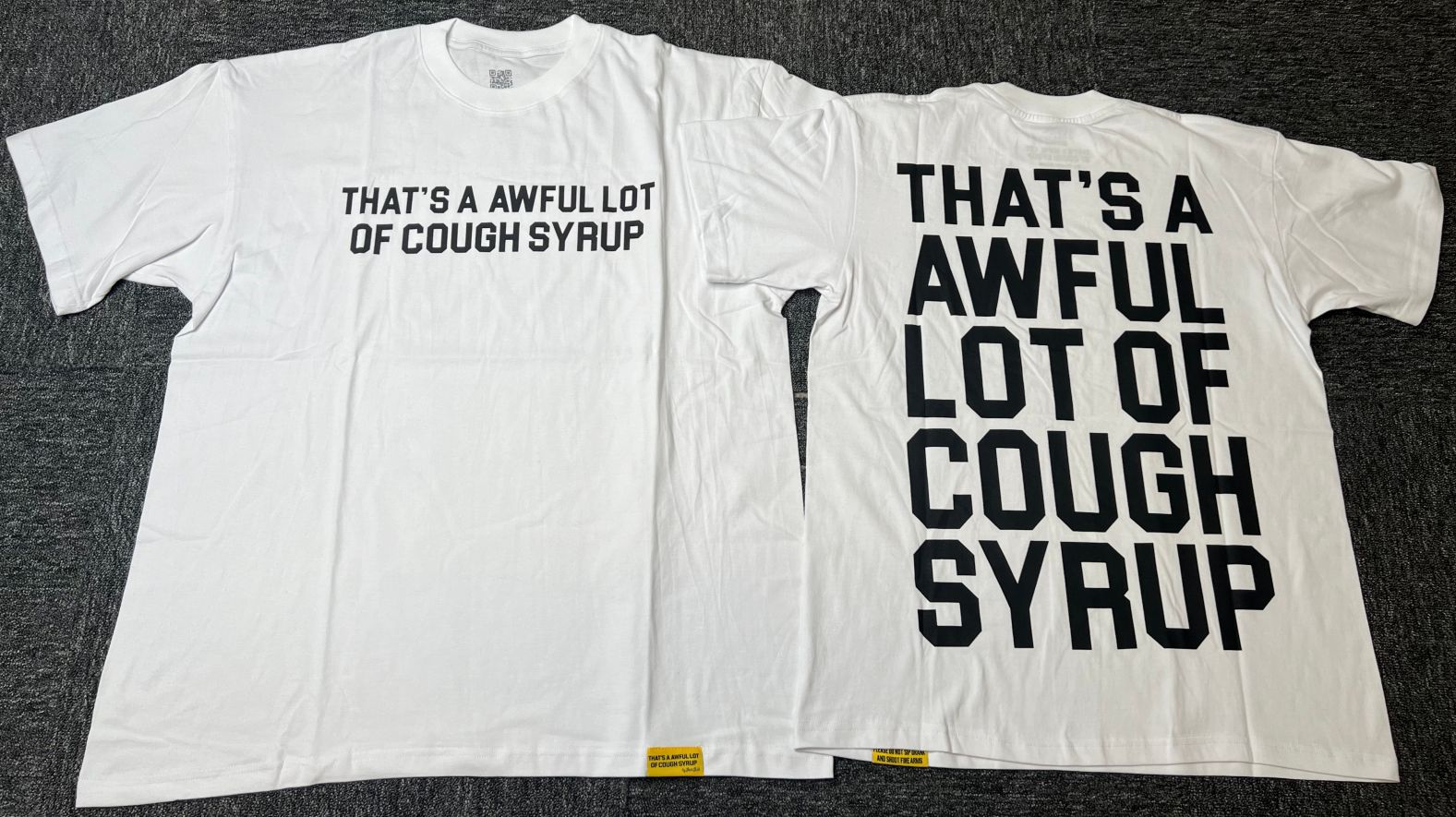 ALOCS Cough Syrup Letter Graphic Short Sleeve Tee Streetwear Unisex