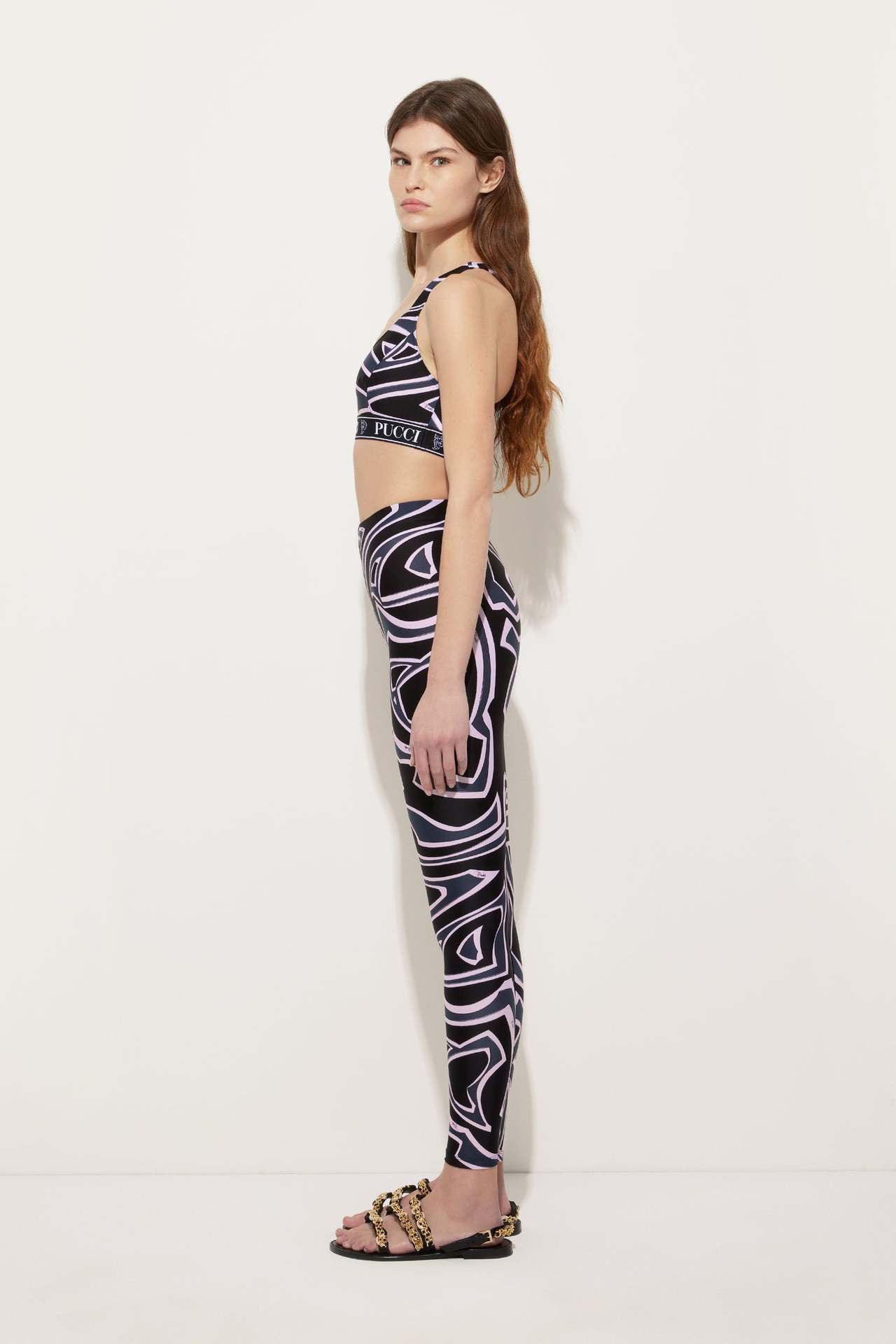 Emilio Pucci Geometric Eye Print Tank Top Leggings 2 Piece Set Women