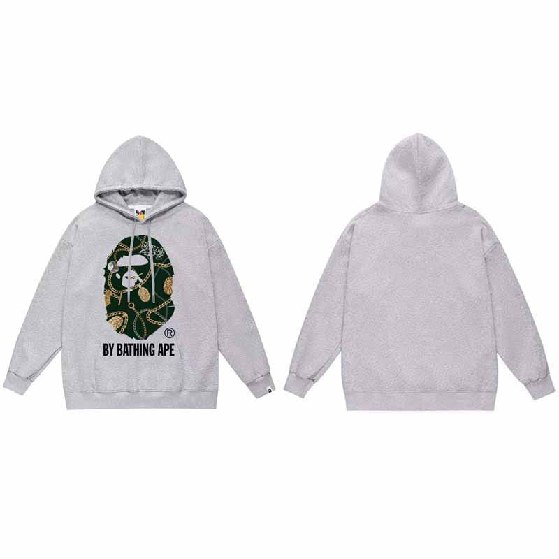 BAPE Hoodie Baby Milo Ape Head Multi Graphic Street Fleece Pullover