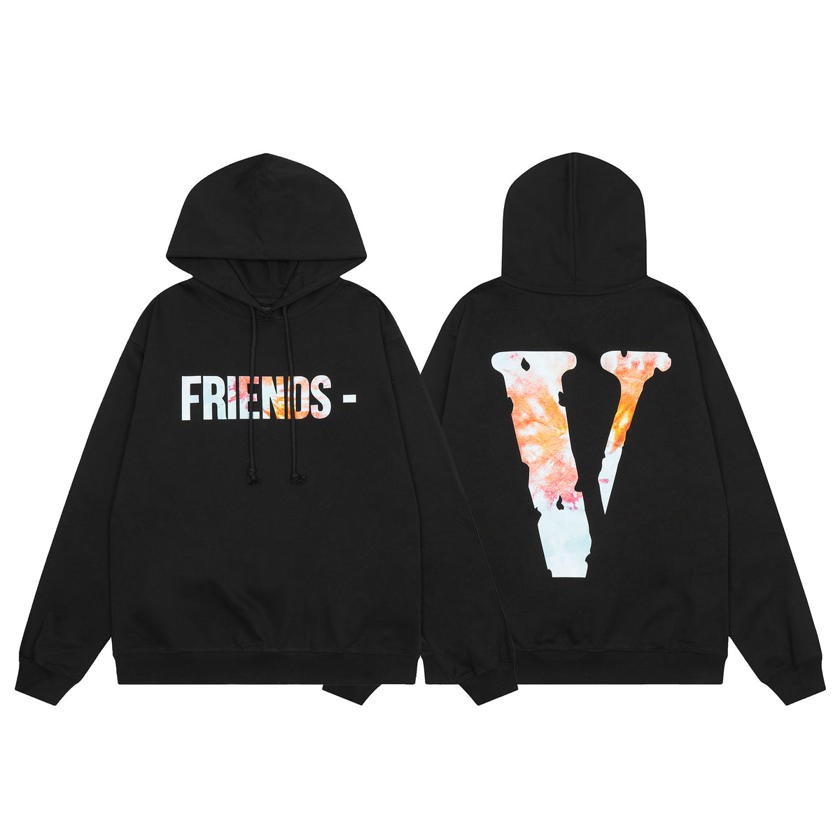Vlone Friends Big V Logo American Style Unisex Hoodie