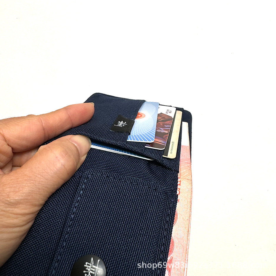 Stussy Canvas Bifold Wallet Multi Pattern Card Holder Coin Purse