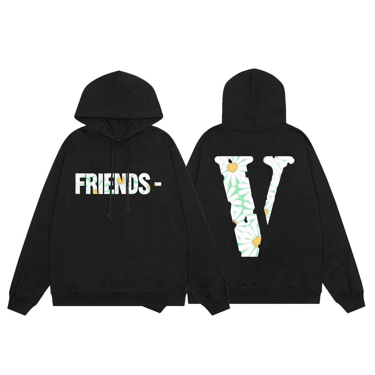 Vlone Friends Big V Logo American Style Unisex Hoodie