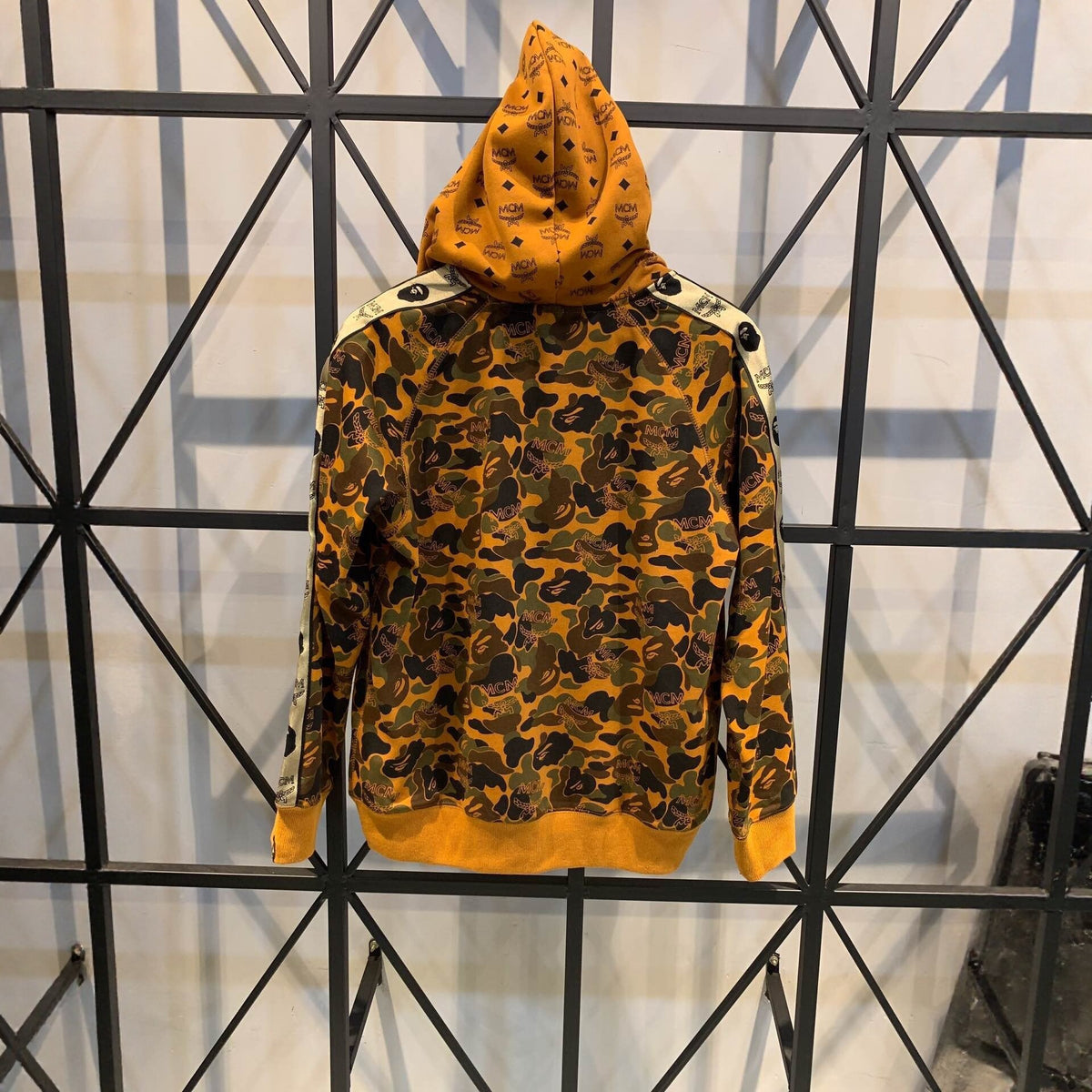 BAPE × MCM Camo Zip-Up Hoodie Brown Camo