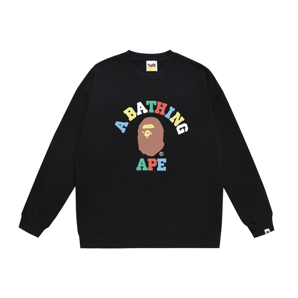 BAPE Crewneck Sweatshirt Ape Head Multi Graphic Street Pullover