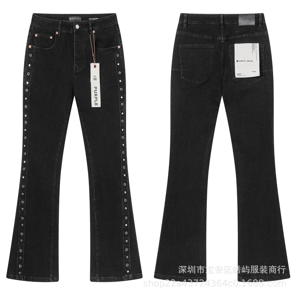 Purple Brand Distressed Flare Denim Jeans Unisex