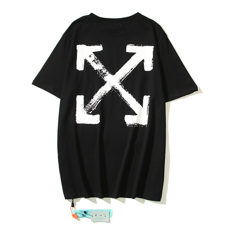 Off White Arrow Graphic Print Short Sleeve Tee Streetwear Unisex