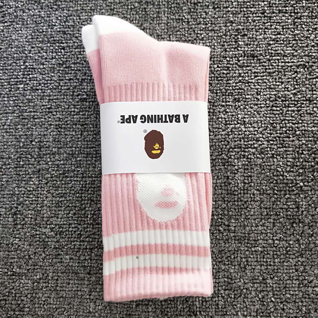 BAPE Ape Head Crew Socks Multi Graphic Prints