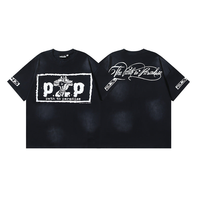 Hellstar Multi‑Graphic Print Crew Neck Short Sleeve Tee Unisex