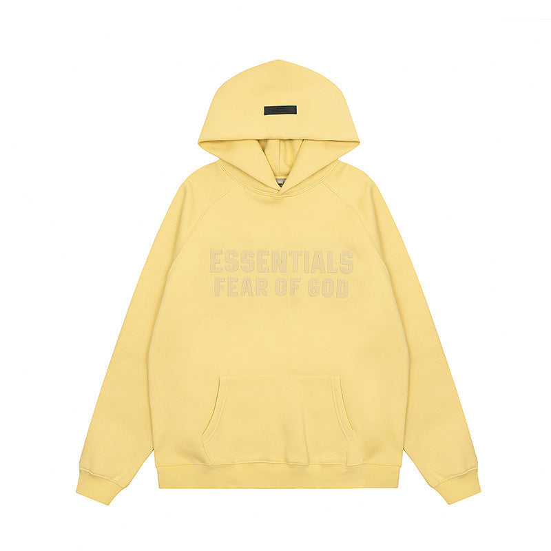 Fear of God ESSENTIALS 3D Silicone Letter Print Hoodie sweatpants