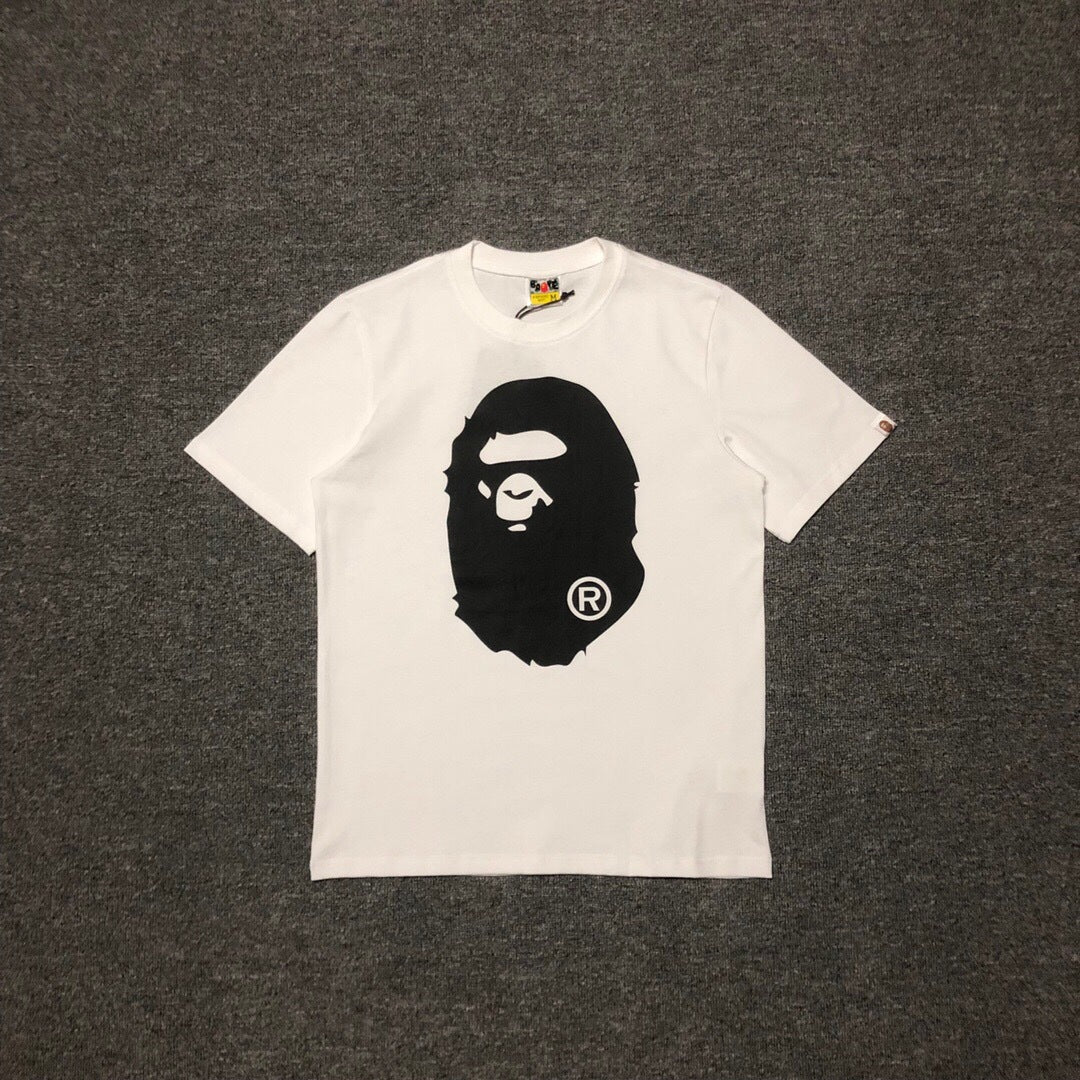 BAPE Classic Camo Ape Head Letter Print Loose Unisex Casual T-Shirt