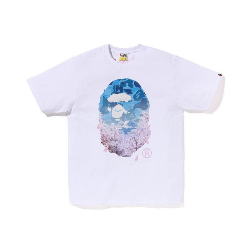 BAPE Camo Shark Ape Head Print Crew Neck Short Sleeve T‑Shirt Unisex