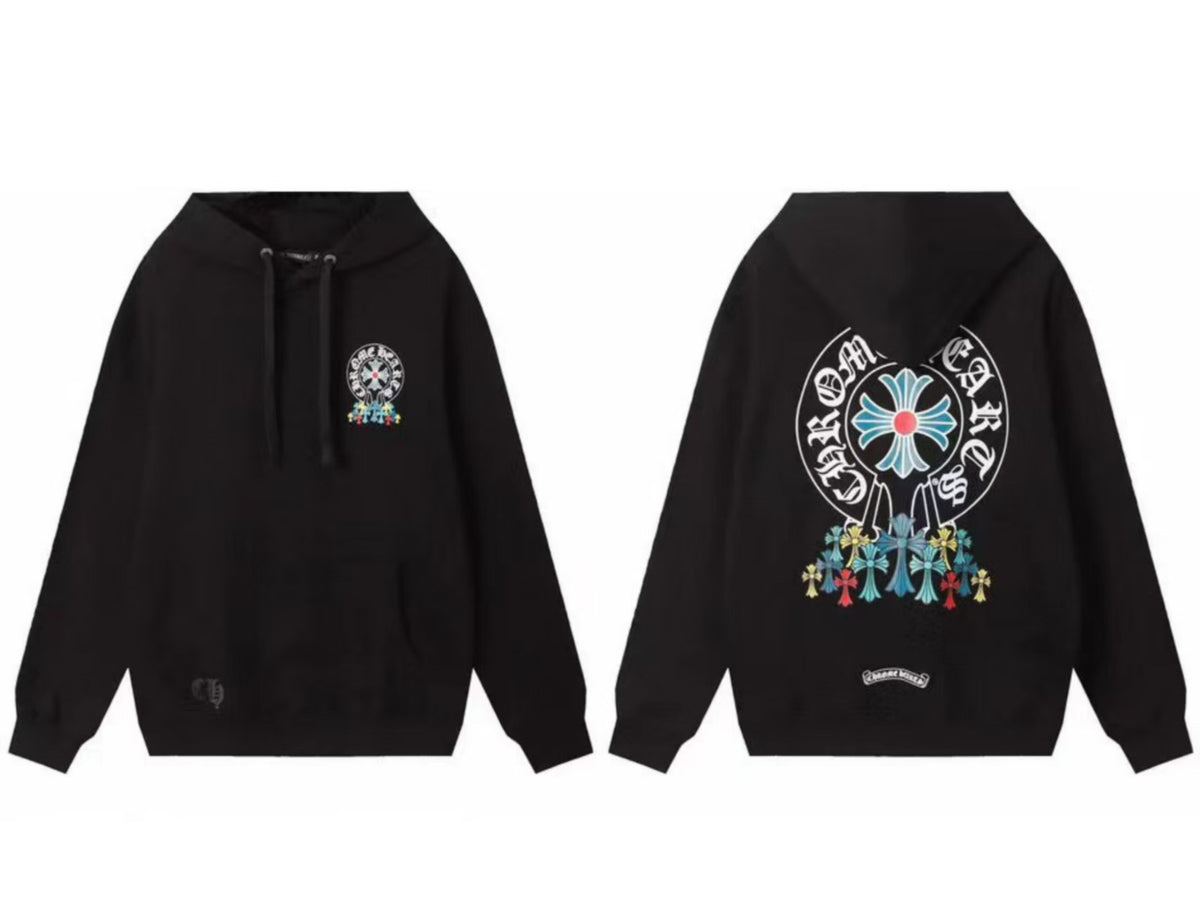 Chrome Hearts Gothic Graphic Print Pullover Hoodie Streetwear Unisex