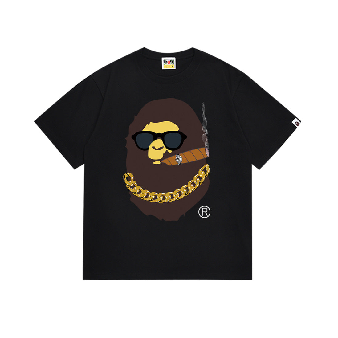 Bape Maneki Neko Ape Head Graphic Oversized Tee Streetwear Unisex