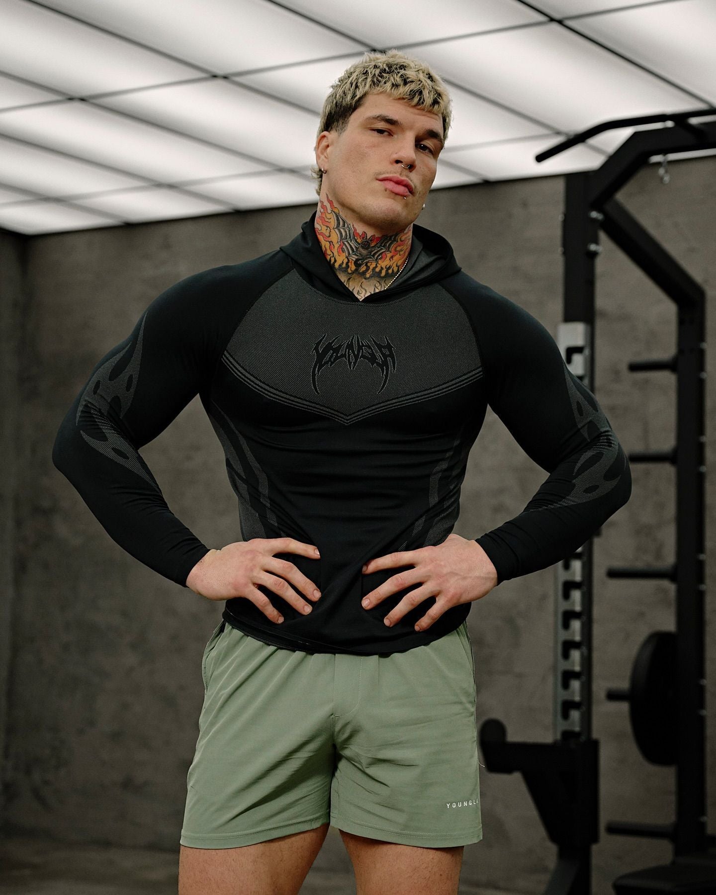 YOUNGLA 8062 Warrior Compression Hoodies