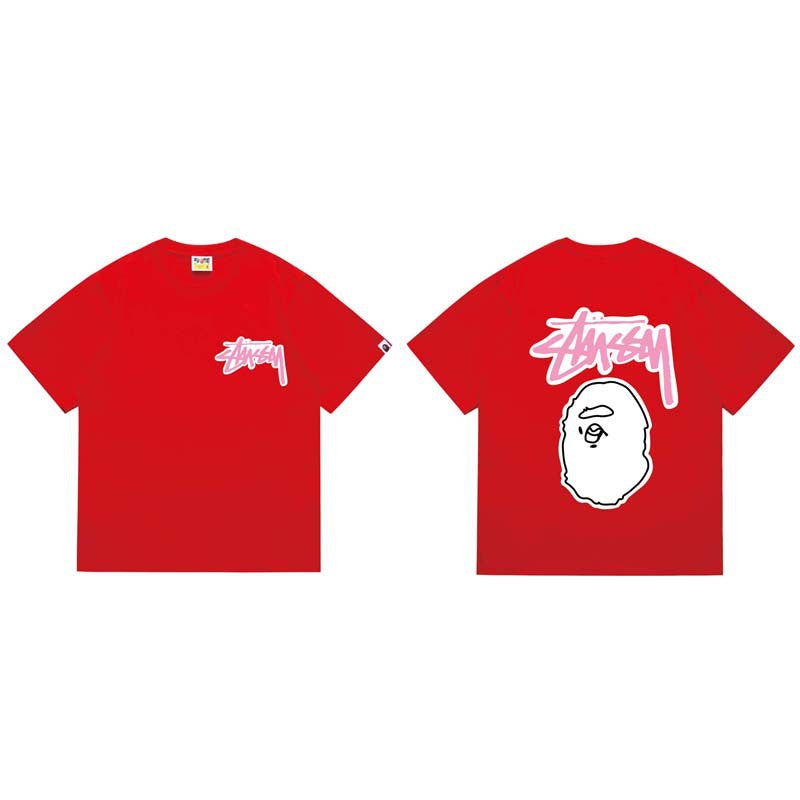 BAPE Ape Head Shark Print Loose Casual Unisex T-Shirt