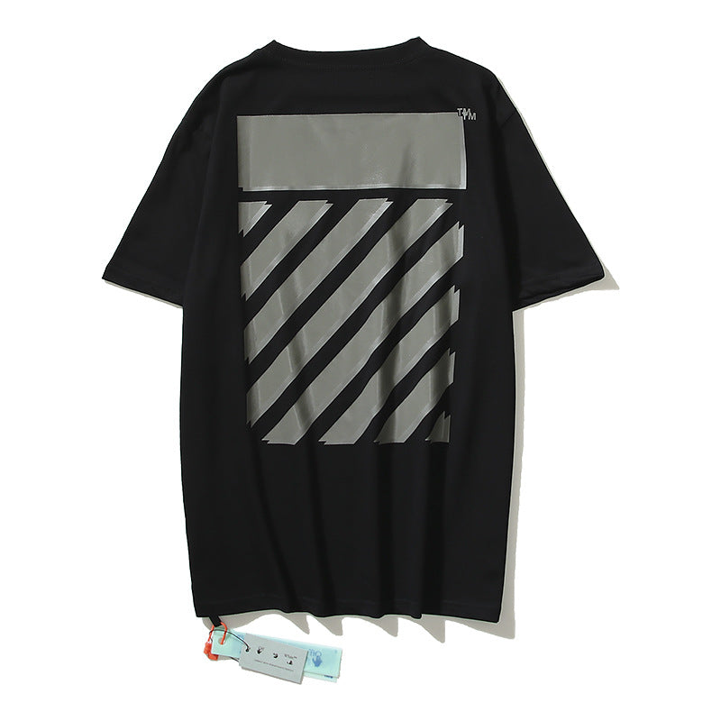 Off White Arrow Graphic Print Short Sleeve Tee Streetwear Unisex