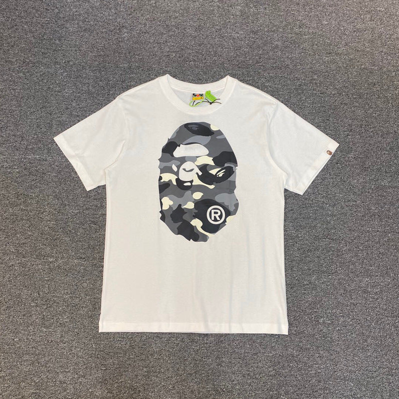 Bape Ape Head Shark Multi‑Print Oversized Tee Streetwear Unisex