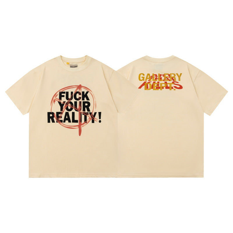 Gallery Dept Vintage Washed Graphic Short Sleeve Tee Streetwear Unisex