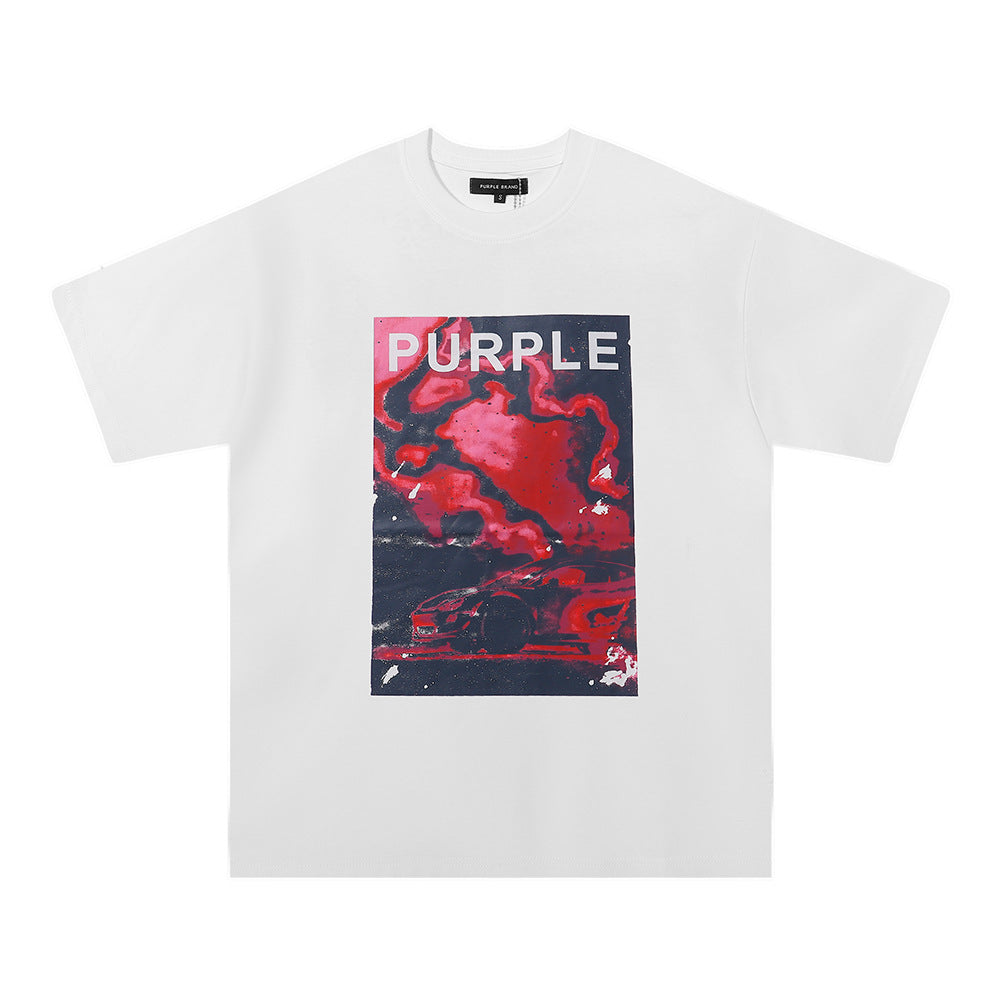 Purple Brand Multi‑Graphic Ink Wash Print Oversized Tee Multi‑Style
